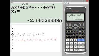 Classwiz HowTo Solving a Quartic Equation [upl. by Blank]