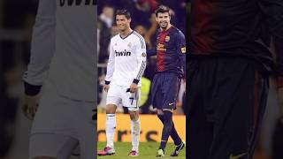 Cristiano Ronaldo and Gerard piques rivalry😱⚽️👑 football shorts footballshorts ronaldo facts [upl. by Aerdnu671]