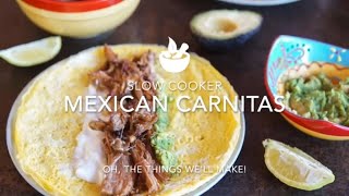 Crispy Roasted Pork Recipe Easy Mexican Slow Cooker Carnitas [upl. by Oninrutas]