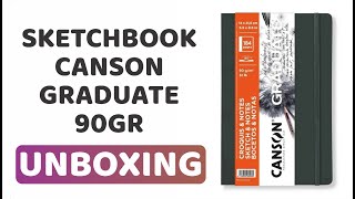 UNBOXING SKETCHBOOK CANSON GRADUATE 90GR [upl. by Rodama]