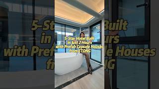 5star hotel built in just 2hours with prefab capsule houses from ETONG capsule travel capsule [upl. by Chivers328]