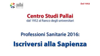 Sapienza iscriversi al test 2016 per le Professioni Sanitarie [upl. by Hufnagel876]