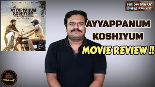 Ayyappanum Koshiyum Malayalam Movie Review by Filmi craft Arun  Prithviraj  Biju Menon  Sachy [upl. by Haridan]