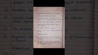 Environmental Impact Assessment  Environmental Law shorts environmentallaw notes [upl. by Sreip]