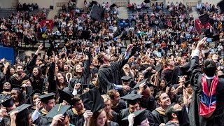 Wharton MBA Graduation Ceremony 2014 Hat Throw [upl. by Enattirb]