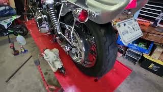 Harley Davidson 1340 evo with 1025 to 1 compression Andrews ev 59 camshaft 1000 rpm idle [upl. by Nayllij]