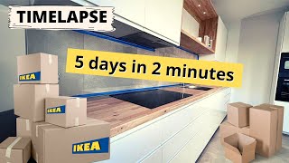 EXTREME TIMELAPSE  How to build an Ikea KITCHEN [upl. by Alue]