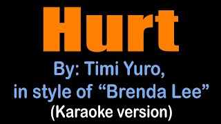 HURT  Timi Yuro in style of quotBrenda Leequot karaoke version [upl. by Solnit]