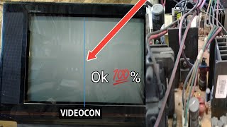 Videocon 21 inch CRT TV horizontal picture problem videocon CRT tv REPAIRING  Hindi video [upl. by Dante]