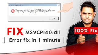 How to fix msvcp140dll missing or not found in windows 11  fix msvcp140dll missing [upl. by Malinin437]