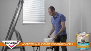 How to  Voorstrijk Zuigende Ondergronden  Alabastine [upl. by Lednew]