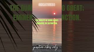 GREATNESS MEANING  WHAT IS GREATNESS [upl. by Nalda]