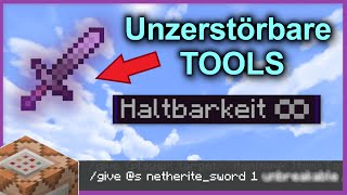 Einfache UNZERSTÖRBARE TOOLS in Minecraft COMMAND TUTORIAL [upl. by Ellenid]