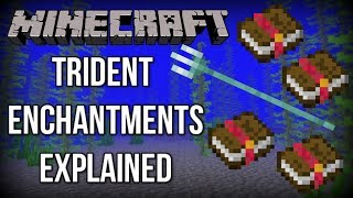 Minecraft 113  ALL Trident Enchantments EXPLAINED Update Aquatic [upl. by Ahserak]