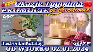 𝐁𝐈𝐄𝐃𝐑𝐎𝐍𝐊𝐀 🐞 Nowa Gazetka Od 02012024  Okazje i promocje tygodnia w Biedronce – Katalog Biedronki [upl. by Eltotsira285]