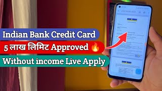 Indian Bank Credit card Live Apply Process 🔥  Indian Bank VD24 [upl. by Elstan997]