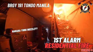 1st Alarm Residential Fire P Del Rosario St Brgy 191 Tondo Manila  Iverson Fire Rescue Volunteer [upl. by Merridie]