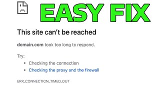 How To Fix ERRCONNECTION TIMEDOUT Error [upl. by Aiz]