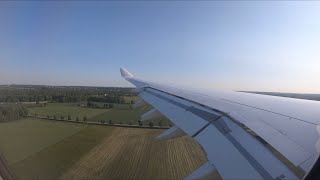 Lufthansa A340600 smooth summer morning landing in Munich I 4K60 [upl. by Epolulot]