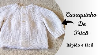 🧶 Casaquinho de tricô para bebê [upl. by Nazler]