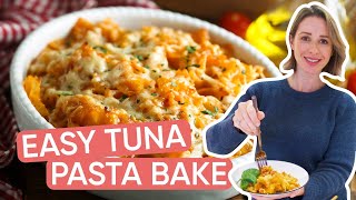 Easy Tuna Pasta Bake Recipe [upl. by Einattirb]