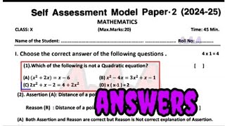 ap 10th class maths fa2 exams paper 202425 self assessment 2 maths paper [upl. by Einamrej]