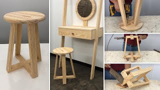 Taburete de Madera Moderna Muy Fácil De hacer  Tutorial de Carpintería [upl. by Baseler293]