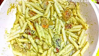 Creamy Chicken Pesto Pasta in 15 Minutes  Pesto Pasta Recipe [upl. by Malinin]