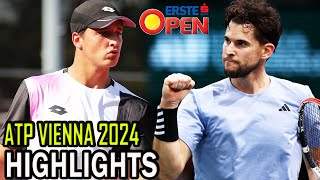 Dominic Thiem vs Luciano Darderi Round 1 Highlights  Vienna 2024 [upl. by Kcirdahc]