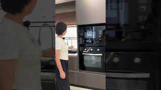 showroom design modern smart cabinets with smart sensor lights kitchen kitchencabinets cabinet [upl. by Miguela]