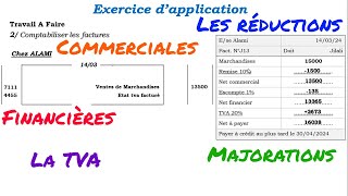 exercice dapplication 2 la facturation les réductions et TVA [upl. by Cal581]