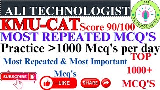 KMU CAT 2024  25 MCQS 1f kmucat kmu kmupdates medicaltest medicalmcqs quiz entrance cat [upl. by Pail624]