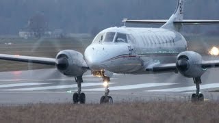 Fairchild Swearingen Metro 23 Take Off at Airport BernBelp  Nice Turboprop Sound [upl. by Autry]