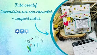 Tuto Calendrier sur son chevalet  support notes  Stampinup [upl. by Laura703]