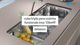 Cuba para Cozinha Funzionale Inox 106x49  DeBacco [upl. by Albion]