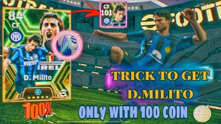 trick to get epic cart dmilito  del piero in efootball efootball [upl. by Belden]