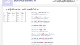 Aprender alemán Adjetivos precedidos por el artículo definido [upl. by Ykcub103]