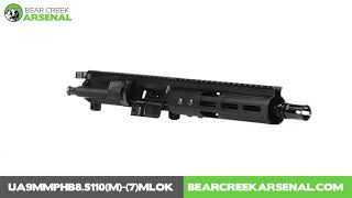 BCA Complete Upper Assembly 9MM 85quot 4150 Black Nitride Barrel  360 Video [upl. by Quartet]