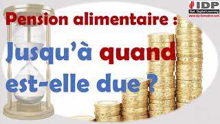 Pension alimentaire  jusquà quand la payer [upl. by Iur]