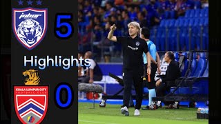 JDT FC VS KL CITY FC 50 highlight liga super 2022 182022 [upl. by Hecklau23]