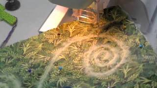 Fiber Art Quilting Using a Felting Machine [upl. by Dnalerb]