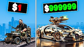 1 to 1000000 ARMY Car in GTA 5 [upl. by Zehcnas]