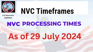 NVC Processing Times As of 29 July 2024 Case Review Time Case Creation  Public Inquiry Response [upl. by Gershon730]