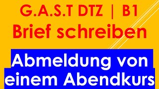 GAST DTZ B1 Briefe schreiben Prüfung B1 Neu 2024 [upl. by Nairrot93]