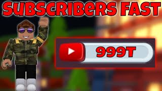 How To Get Subscribers Fast In RoTube Life Roblox [upl. by Yennep]