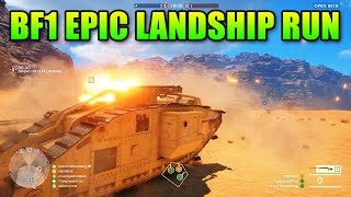 Three Man Destroyer Landship  Battlefield 1 Gameplay [upl. by Godding396]