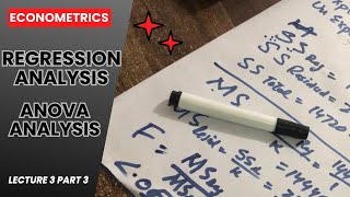 Regression analysis part 03  Lecture 3  ANOVA analysis  Econometrics  UrduHindi [upl. by Kelcy]