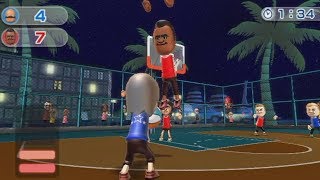 wii sports resort raging and funny moments  basketball championship [upl. by Lilybel]