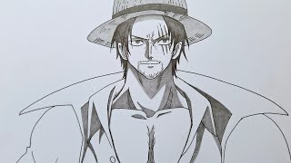 How to draw Shanks from One Piece  step by step  Easy drawing tutorial [upl. by Swamy652]