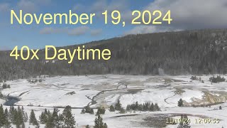 November 19 2024 Upper Geyser Basin Daytime Streaming Camera Archive [upl. by Cornew]